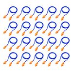 20 Pairs Corded Ear Plugs Reusable Silicone Earplugs with String Banded Ear Plug Sleep Noise Cancelling for Hearing Protection (Blue)