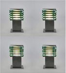 Arus Metal Waterproof Gate Lamp for Pillars, Home Decorative Exterior/Outdoor, Garden - Pack of 4