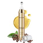 5% Caffeine Eye Serum, Under Eye Cream for Dark Circles and Puffiness Eye Care Eye Serum Anti Aging with 360° Massage Ball Reduce Eye Bags, Wrinkles and Fine Lines 20ML