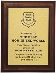 aahs!! Engraving Worlds Greatest Plaques (The Best Mom in The World, Gold)