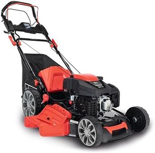 Scheppach Tondeuse Gazon thermiquer MS225-56 - Moteur 4 Temps 6 CV - 4,4 KW - 224 cm3 - Largeur de Coupe 56 cm - Jardins 2200 m² - Panier 65 l - Hauteur de Coupe 25-75 mm - Mulching