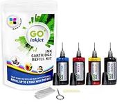 GO Inkjet Black and Colour Printer Ink Cartridge Refill Kit CMYK for refilling Brother, Canon, Dell, HP, Lexmark Printer Cartridges