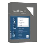 Southworth 25% Cotton Business Paper, 8 1/2" x 11", 24 Lb, White, Box of 500