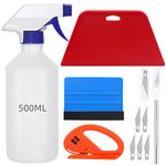 Glarks 10Pcs Window Tint Kit, Window Film Complete Installation Wrap Tools Includes Rubber Squeegee, Film Cutting Knife, Spray Bottle, Utility Knife