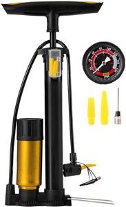 AUMENTAR Bike Pump with Gauge, 160 PSI High Pressure Bicycle Pump - Durable Bike Air Pump with Presta & Schrader Valve, Bike Tire Pump for Road Bike, Ebike, MTB Tire, Ball, Balloon