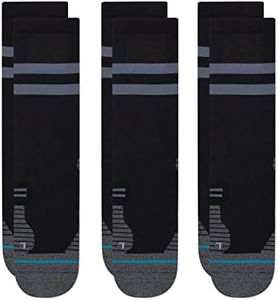 Stance Run Light 3 Pack Crew Socks in Black