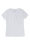 French Toast Toddler Girls' Short Sleeve Crew Neck T-Shirt, White, 4T