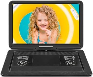 19.6" Portable DVD Player with 17.1" Large HD Screen, 5 Hours Battery DVD Player Portable with Car Charger, Kids Portable DVD Player Support All Region Discs, USB and SD Card, Sync TV