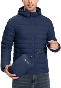 Pioneer Camp Puffer Jacket Men Lightweight Packable Down Jacket Men Hooded Insulated Thermal Warm Winter Jackets for Snow Ski
