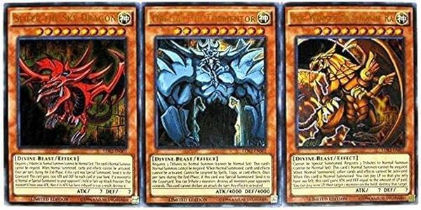 Konami YuGiOh Legendary Decks II Ultra Rare Yugi's God Card Set LDK2-ENS01, LDK2-ENS02 & LDK2-ENS03