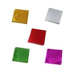 500 Pieces 5 Colors Chocolate Sweets Foil Wrappers for Packaging Chocolate Candy