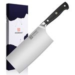 KEEMAKE Cleaver Knife 7 inch, Chinese Chef’s Knives with High Carbon Stainless Steel 1.4116 Blade Chinese Vegetable Knife, Chopping Knife with Pakkawood Handle Sharp Knife for Cutting Meat