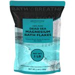 Aromasong Raw Magnesium Flakes, 100% Pure from The Dead Sea - Relaxing Magnesium Chloride Flakes, Organic Bath Salt Soak, 1360 g Bulk Pack