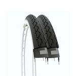 ECOVELO Unisex Adult Bicycle Tires, White/Black, 24 inch