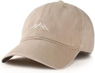 FURTALK Mountain Dad Hat Unstructured Soft Vintage Washed Cotton Outdoor Baseball Cap Khaki