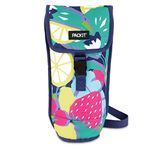 PackIt Freezable Wine Bag, Fruitopia, Built with EcoFreeze Technology, Foldable, Reusable, Shoulder Strap with Buckle Closure, Perfect for Adults and Drinks On-The-Go