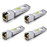 10GBase-T SFP+ Transceiver, 10G T, 10G Copper, RJ-45 SFP+ CAT.6a, up to 30 Meters, Compatible with Cisco SFP-10G-T-S, Ubiquiti UniFi UF-RJ45-10G, D-Link, Fortinet, Netgear, and More, 4