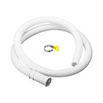 sourcing map Universal Air Conditioner Drain Hose 16mm ID 3.3ft with Clamp for AC Units Washing Machine, White