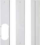 DOITOOL 3pcs Air Conditioner Windshield Plastic Frames Portable Air Condition Wall Mounted Holder Window Dryer Vent Portable Ac Window Kit Balcony Sliding Door Seal Plate Pvc Panel White