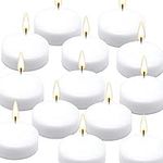 YIH 3" White Unscented Dripless Floating Tealight Shape Candles Set (36Pack)