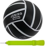 JSNING Black Volleyball,Volleyball Soft Touch,Volley lite for Outdoor Indoor Beach Game,Official Size 5 Volleyball,Classic Minimalist Design