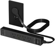 LIDER PD 36W Surge Protected Outlet Extender, USB-A & USB-C, 5ft, Flat-Plug