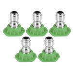 X AUTOHAUX 25 Degrees High Pressure Washer Spray Nozzle Connector Green 5 Pcs