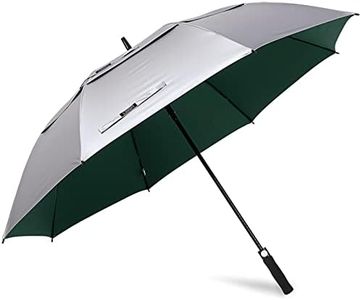 G4Free Paraguas de golf con protección UV, resistente al viento, 157,7 cm, 157,7 cm, doble toldo abierto, ventilado, talla grande, para hombres y mujeres, verde oscuro, 68 inch, Clásico