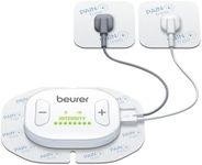 Beurer EM70 Wireless Digital TENS & EMS Device, Drug-Free Pain Relief And Muscle Rehabilitation, 4 Self-Sadhesive Electrodes, 19 Pre-Set Programmes, Remote Control