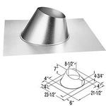 M&G DuraVent 58DVA-F6 Duravent 5" x 8" Galvanizedl Adjustable Roof Flashing 0/12-6/12