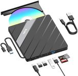 SUIDEK External CD DVD Drive USB C 