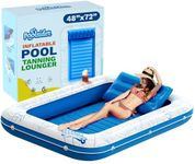 Premium Inflatable Tanning Pool Lounger | Large Inflatable Tanning Bed for Adults | Multipurpose Pool Floats | Inflatable Pool Float | Tanning Float by Poolsider