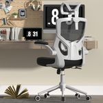 𝑯𝑶𝑴𝑬 𝑶𝑭𝑭𝑰𝑪𝑬 𝑪𝑯𝑨𝑰𝑹, Ergonomic Mesh Desk Chair, High Back Computer Chair- Adjustable Headrest with Flip-Up Arms, Lumbar Support, Swivel Executive Task Chair