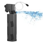 TARARIUM Internal Fish Tank Filter for 150-560 Litre Tank Bio Sponge Aquarium Filter Powerful Submersible Water Pump with Aeration Large Tank Turtle Garden Pond Wave Maker for Cold Water Tropical Fish