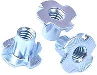 M8 4 Pronged T-Nut Stainless steel T-Nut for Table Legs, Wood Cabinetry and Rock Climbing Walls (20)