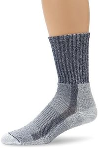 Thorlos Men's Thick Padded Light Hiking Socks, Crew, Navy , X-Large (Men's Shoe Size 13.0-15.0)