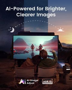 Anker NEBULA Mars 3 Outdoor Portable Projector – 1000 ANSI Lumens, Android TV, 5hr Battery