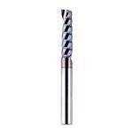 SpeTool 1/4 Shank Single Flute Router Bit with Extra Long Life Coating ,Solid Carbide O Flute End Mill Spiral Upcut Bit for CNC Aluminum Cutter