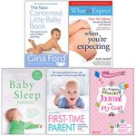 New Contented Little Baby Book, What to Expect When Youre Expecting, Baby Sleep Solution, First Time Parent, My Pregnancy Journal 5 Books Collection Set