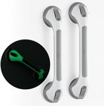 TAILI Shower Grab Bars,Suction Shower Handles,Glow in The Dark,2 Pack,Grey