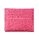 Hibate Women's Real Leather Slim Wallets Card Case Holder Front Pocket Sleeve Debit Credit - Rose Pink