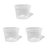 rePotme 8 inch Orchid Pot with Holes - 3 Pack of Slotted Orchid Pots (Crystal Clear) - All Purpose Planter for All Indoor Plants