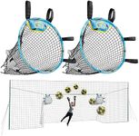 Open Goaaal USA - Soccer Goal Bundle Includes Large Soccer Goal/Soccer Backstop/Soccer Rebounder All in One and Practice Targets (2 Pack) for Volley, Passing, and Solo Training