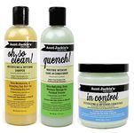 Aunt Jackies Curls & Coils Trio Bundle |Oh So Clean Shampoo 355Ml | Quench Moisture Intensive Leave In Conditioner 355 Ml | In Control Moisturizing And Softening Conditioner 426G