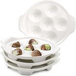 Okllen 4 Pack Ceramic Escargot Plat