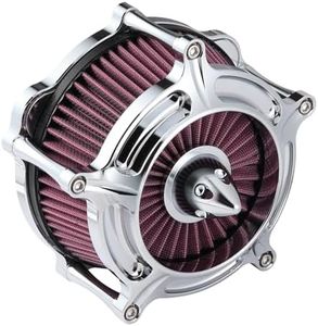 Motorcycle Air Filter for Harley Air Cleaner Davidson Air Intake Cleaners Harley Touring Street Road King Glide Powersports Air Filters B-For Softail 16-17 Dyna FXDLS 17 Touring 08-16 Trike 08-16 Red