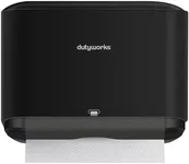 DUTYWORKS Paper Towel Dispenser Wall Mount, Multifold Paper Towel Holder Adhesive Hand Towel Dispenser for Bathroom Kitchen Commercial, Black