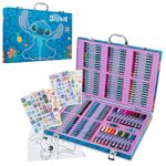 Disney Stitch Art Set for Kids 130+ Pieces Frozen Colouring Pencils Colouring Crayons Princess Art Supplies Stitch Gifts (Multi Stitch Set)