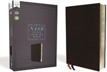 NASB, Thinline Bible, Bonded Leather, Black, Red Letter, 1995 Text, Comfort Print