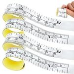 Aster 4 Pcs Self-Adhesive Measuring Tape Body, 24 Inch Adhesive Backed Tape Measure Workbench Ruler Double Scale Stick Tape Measure Body for Work Woodworking,Saw,Drafting Table